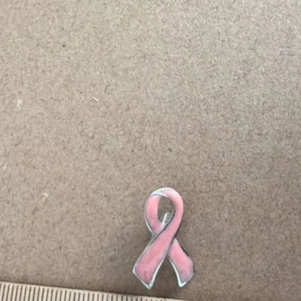 Breast cancer awareness pink ribbon lapel pin